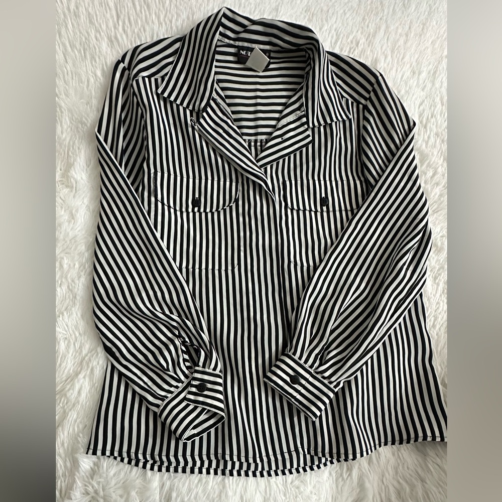 Vintage striped button down size 10 (large)